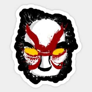 Evil Budokay mask splatted Sticker